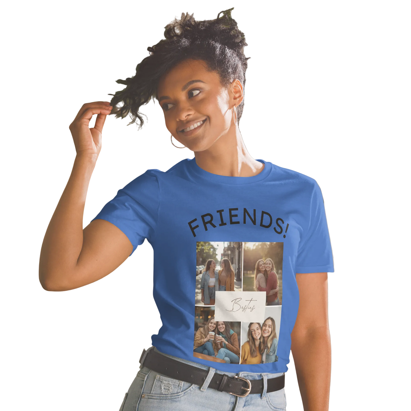 Blaues Friends T-Shirt zum Personalisieren