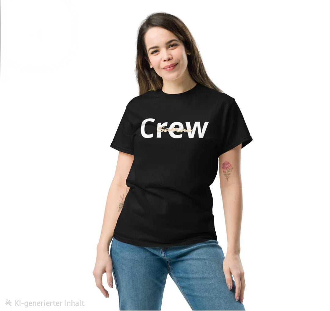 JGA-Shirt "Crew" (+ Name) schwarz für Junggesellinnenabschied von Sabiswelt 02