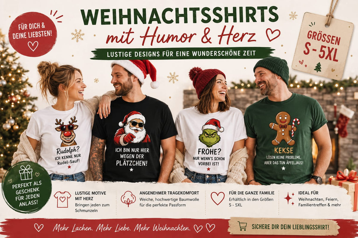 Kollektion Weihnachtsshirts mit Humor & Herz (S–5XL) | Sabiswelt
