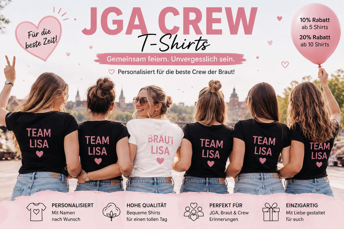 JGA Crew Shirts personalisiert