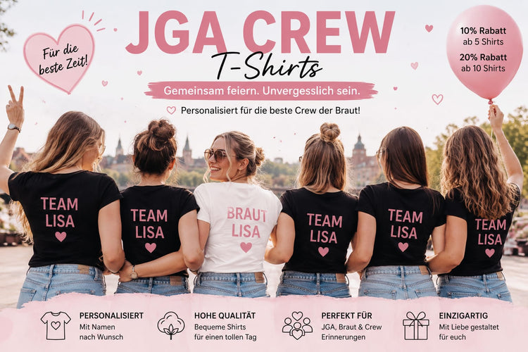 JGA Crew T-Shirts personalisierbar