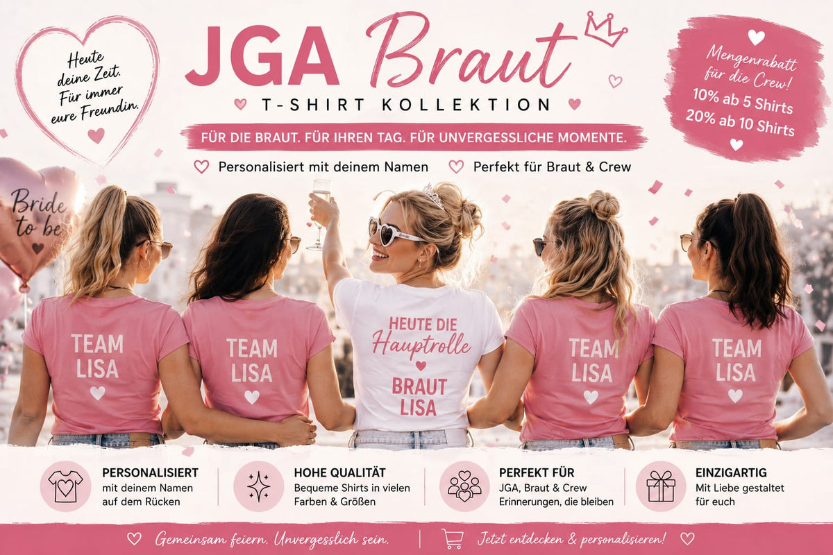 JGA Braut Shirts personalisiert