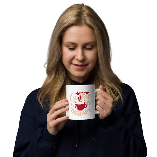 Product mockup, Diese Tasse bringt es auf den Punkt. „Coffee is my Therapy“ - Sabiswelt.de