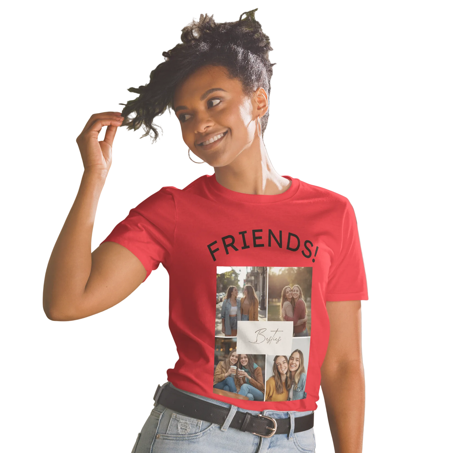 Rotes Friends T-Shirt zum Personalisieren 