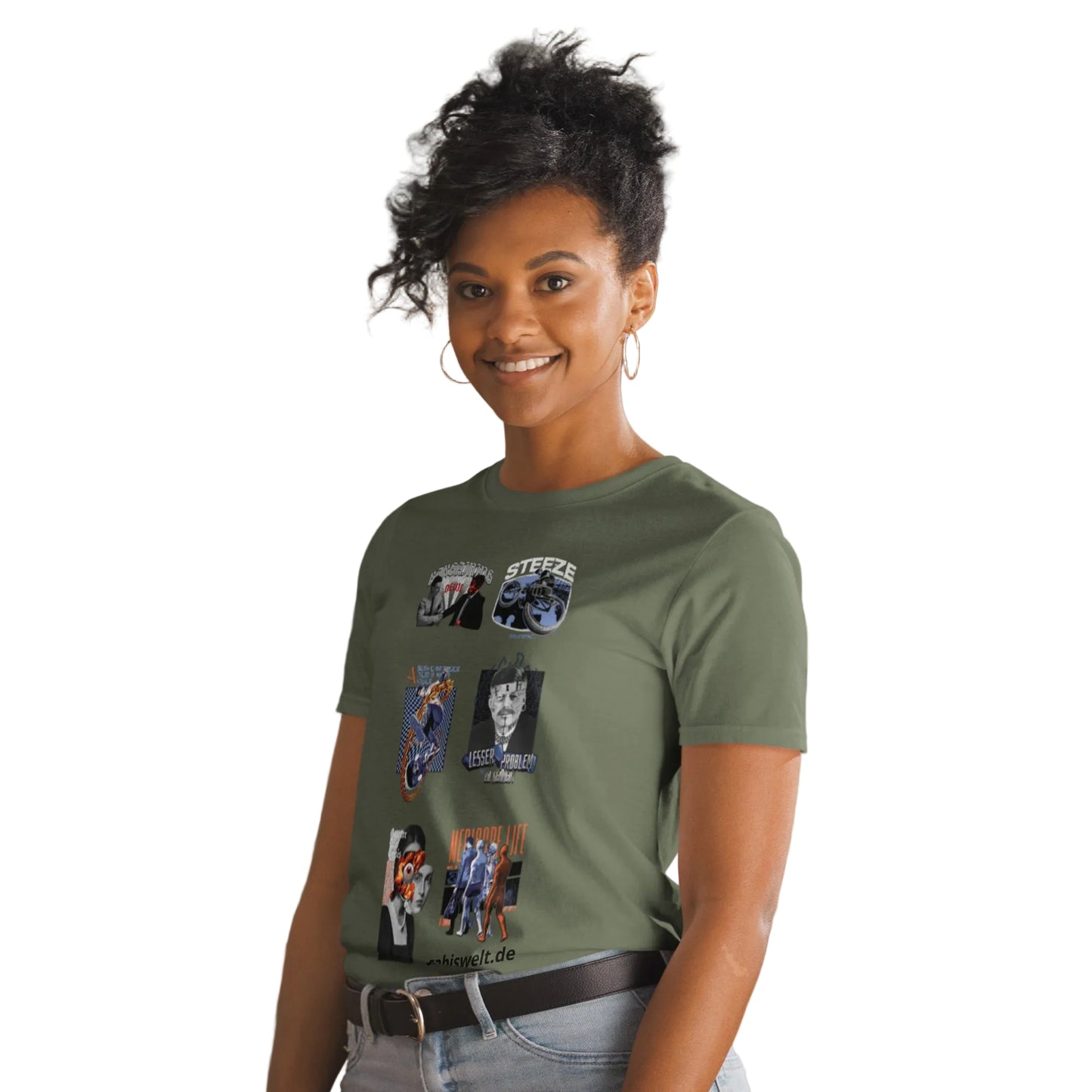 Back to Y2K T-Shirt – Military Green – Seitenansicht